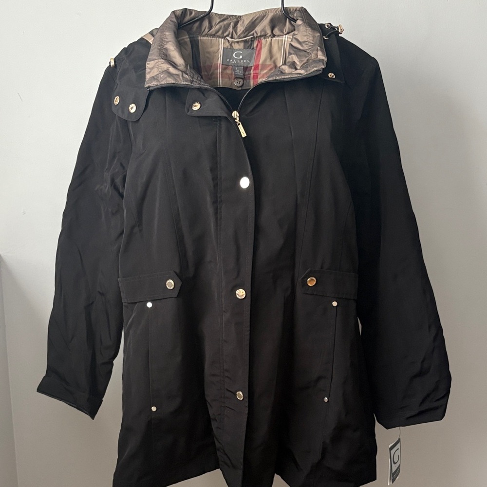 NWT Gallery Women’s Water Resistant Zip Front Rain Jacket